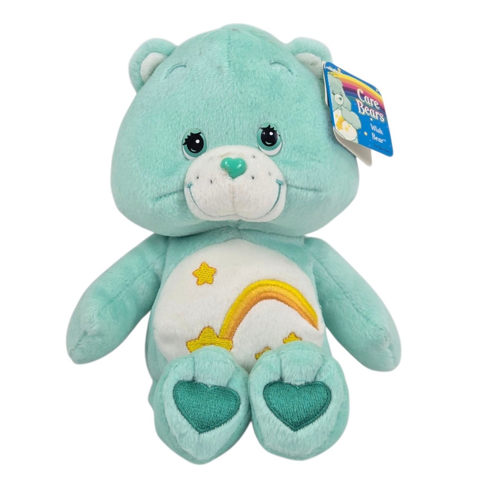 Care Bears Wish Bear 10" Plush 2004 Play Along JAKKS Pacific New With Mint Tags